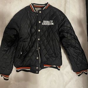 Reversible Harley Davidson bomber jacket